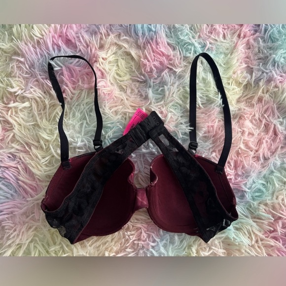 NWOT La SENZA Remix Black and Pink Push-Up Bra- 34A - Picture 4 of 8